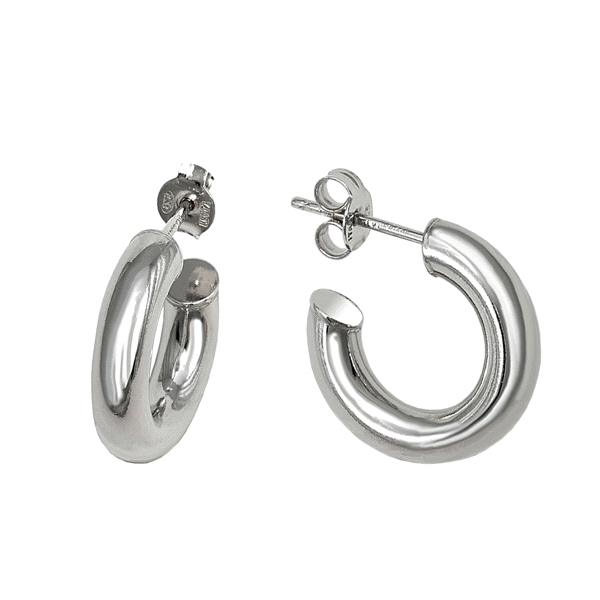 PENDIENTE AROS MUJER PLATA 1ª LEY 4 X 18
