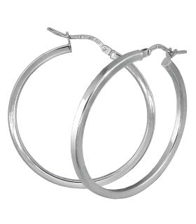 PENDIENTE CRIOLLA PLATA 1ª LEY 2 X 2 MM.