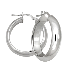 PENDIENTE AROS MUJER PLATA 1ª LEY 6 X 26