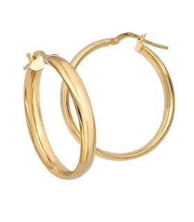 PENDIENTE AROS MUJER PLATA 1ª LEY 4X28.5