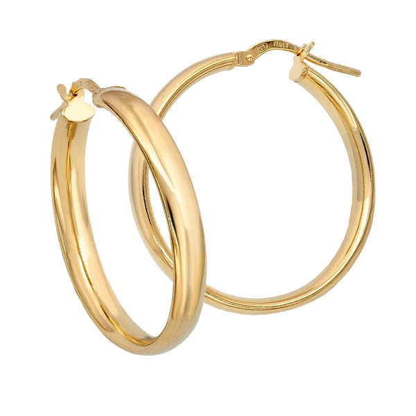 PENDIENTE AROS MUJER PLATA 1ª LEY 4X28.5