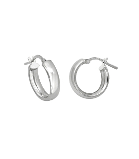 PENDIENTE AROS MUJER PLATA 1ª LEY 4X14