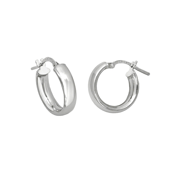 PENDIENTE AROS MUJER PLATA 1ª LEY 4X14