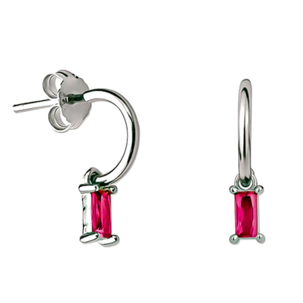 PENDIENTE AROS PLATA 1ª LEY RODIADOS