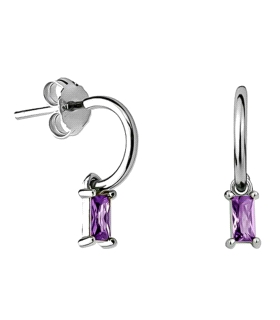 PENDIENTE AROS PLATA 1ª LEY RODIADOS