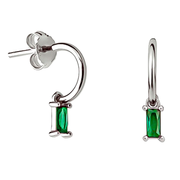 PENDIENTE AROS PLATA 1ª LEY RODIADOS