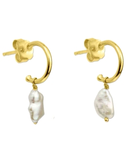 PENDIENTE MODA PLATA 1ªLEY 10 MM CHAPADO
