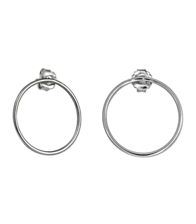 PENDIENTE AROS PLATA 1ª LEY PRESION