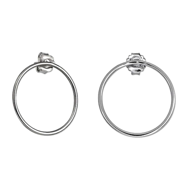 PENDIENTE AROS PLATA 1ª LEY PRESION