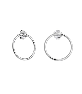 PENDIENTE AROS PLATA 1ª LEY PRESION