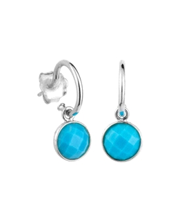 PENDIENTE AROS PRESION PLATA 1ª LEY PIED