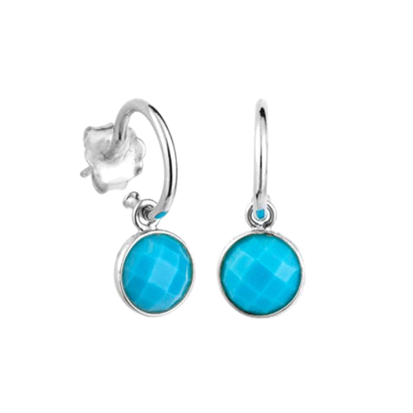 PENDIENTE AROS PRESION PLATA 1ª LEY PIED