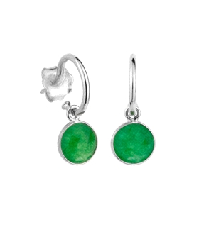 PENDIENTE AROS PRESION PLATA 1ª LEY PIED