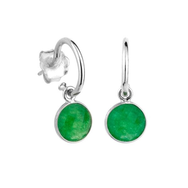 PENDIENTE AROS PRESION PLATA 1ª LEY PIED