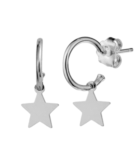 PENDIENTE ESTRELLA ARO PLATA 1ª LEY 10MM