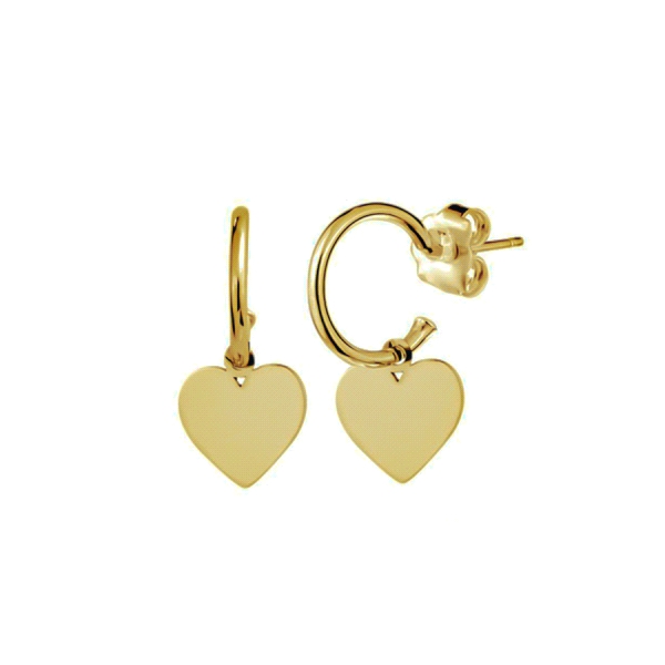 PENDIENTE AROS PRESION PLATA 1ª LEY 10MM