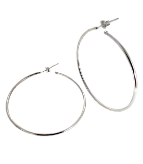 PENDIENTES AROS PLATA PRIMERA LEY 2 X 54