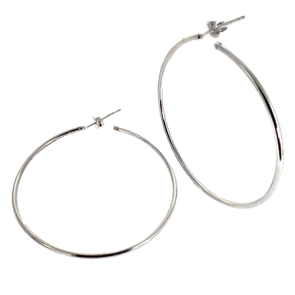 PENDIENTES AROS PLATA PRIMERA LEY 2 X 54