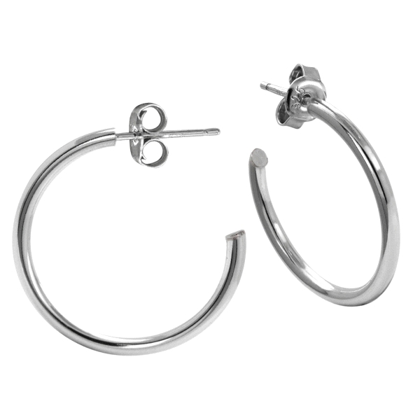 PENDIENTE ARO PLATA 1ª LEY 2 X 23 MM