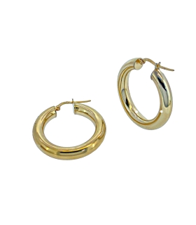 PENDIENTE CRIOLLA PLATA 1ª LEY 5 X 30 MM