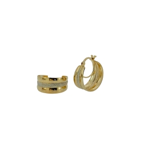 PENDIENTE ARO CRIOLLA PLATA 1ª LEY 21X11