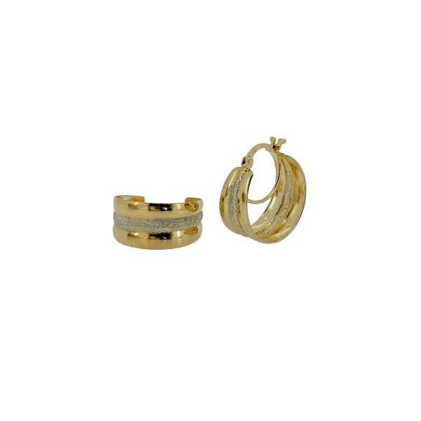 PENDIENTE ARO CRIOLLA PLATA 1ª LEY 21X11