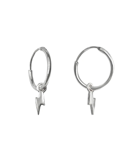 PENDIENTE CRIOLLA PLATA 1ª LEY 13 MM.