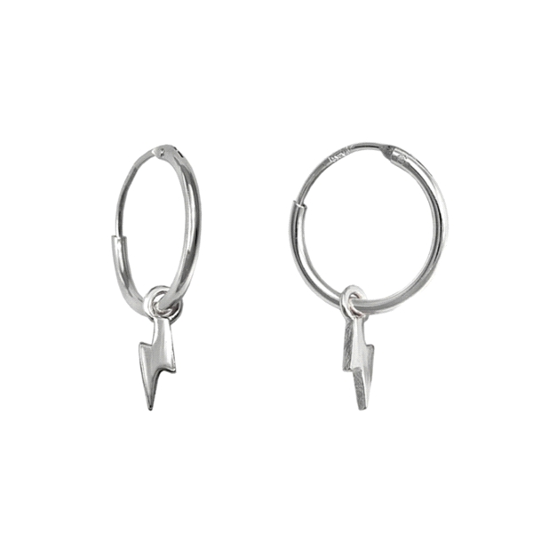 PENDIENTE CRIOLLA PLATA 1ª LEY 13 MM.
