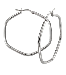 PENDIENTE CRIOLLA PLATA 1ª LEY 2 X 49 MM