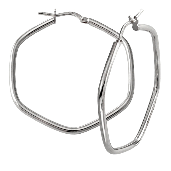 PENDIENTE CRIOLLA PLATA 1ª LEY 2 X 49 MM