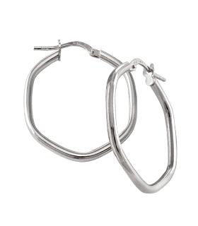 PENDIENTE CRIOLLA PLATA 1ª LEY 2 X 27 MM