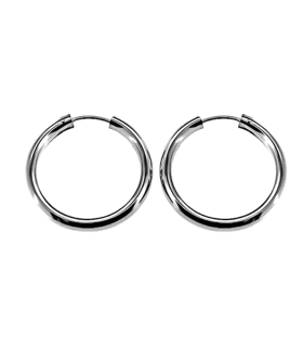 PENDIENTE CRIOLLA PLATA 1ª LEY 2 X 18 MM