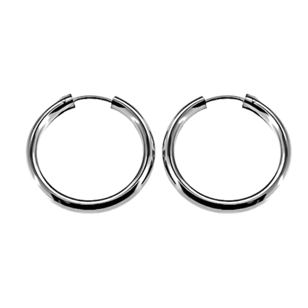 PENDIENTE CRIOLLA PLATA 1ª LEY 2 X 18 MM