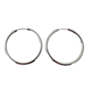 PENDIENTE CRIOLLA PLATA 1ª LEY 3 X 34 MM