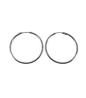 PENDIENTE CRIOLLA PLATA 1ª LEY 2 X 30 MM