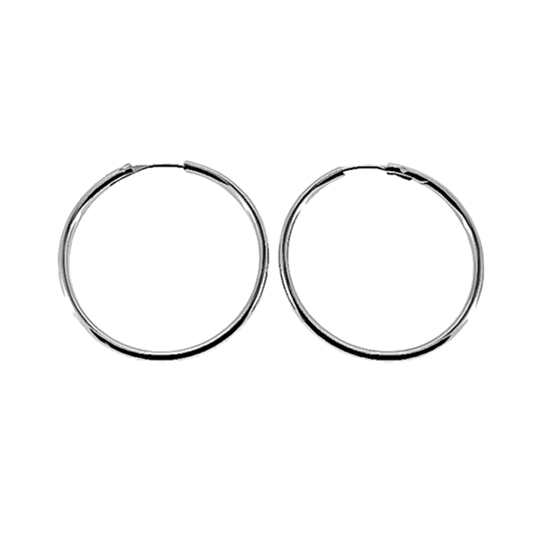 PENDIENTE CRIOLLA PLATA 1ª LEY 2 X 30 MM
