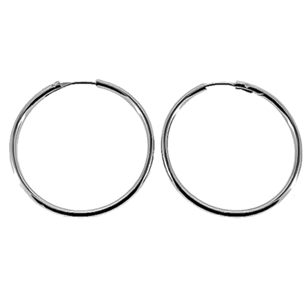 PENDIENTE CRIOLLA PLATA 1ª LEY 2 X 35 MM
