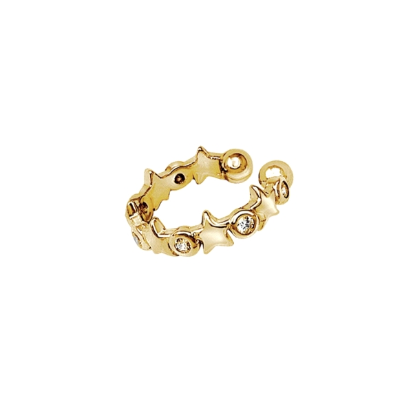 PENDIENTE EAR CUFF PLATA 1ª LEY 13 X 3,5