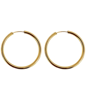 PENDIENTE CRIOLLAS AROS PLATA 1ª LEY 3 X