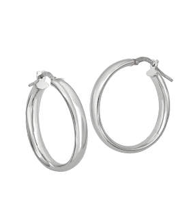 PENDIENTE AROS MUJER PLATA 1ª LEY 4 X 24