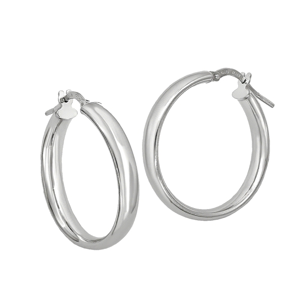 PENDIENTE AROS MUJER PLATA 1ª LEY 4 X 24