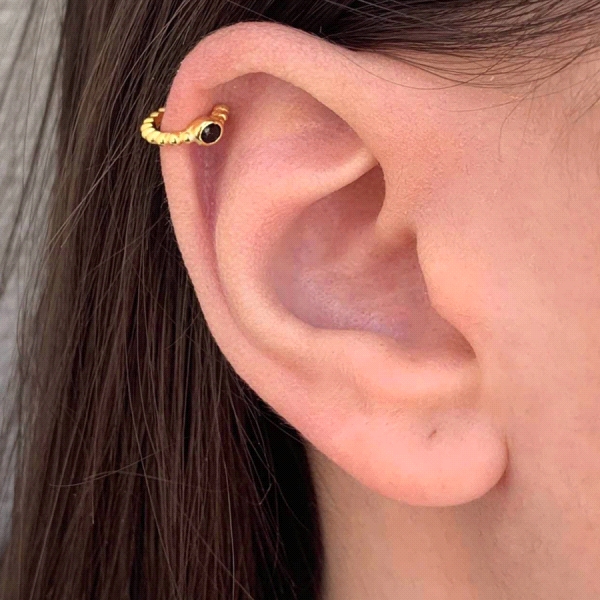 EAR CUFF PLATA PRIMERA LEY 1.50 X 10 MM.