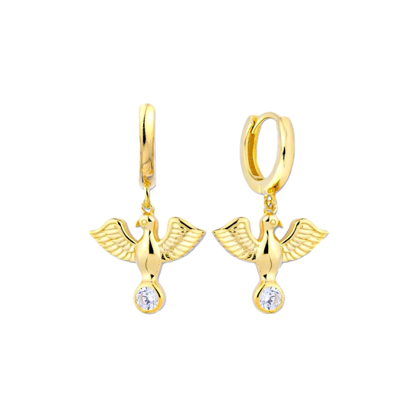 PENDIENTES AROS SAFARI PLATA 1ª LEY 11
