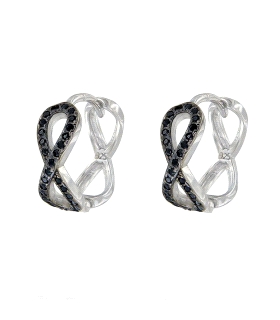 PENDIENTES INFINITO AROS PLATA 1ª LEY 14