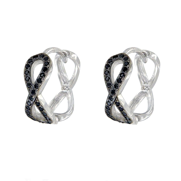 PENDIENTES INFINITO AROS PLATA 1ª LEY 14