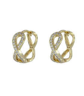 PENDIENTES INFINITO AROS PLATA 1ª LEY 14