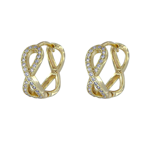 PENDIENTES INFINITO AROS PLATA 1ª LEY 14