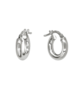 PENDIENTES AROS PLATA PRIMERA LEY 3X13.5