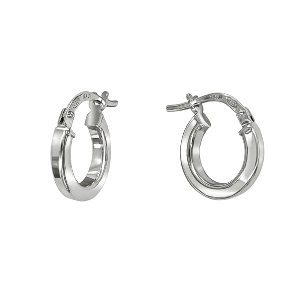 PENDIENTES AROS PLATA PRIMERA LEY 2 X 12