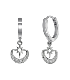 PENDIENTE AROS PLATA 1ª LEY RODIADA 12
